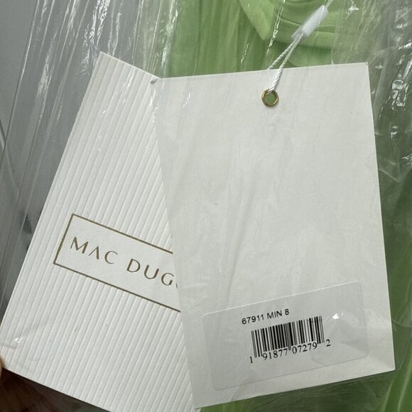 Mac Duggal Size 8 Green 67911 Ruffled Tiered Cut Out Chiffon Gown Dress Prom New - Picture 10 of 10